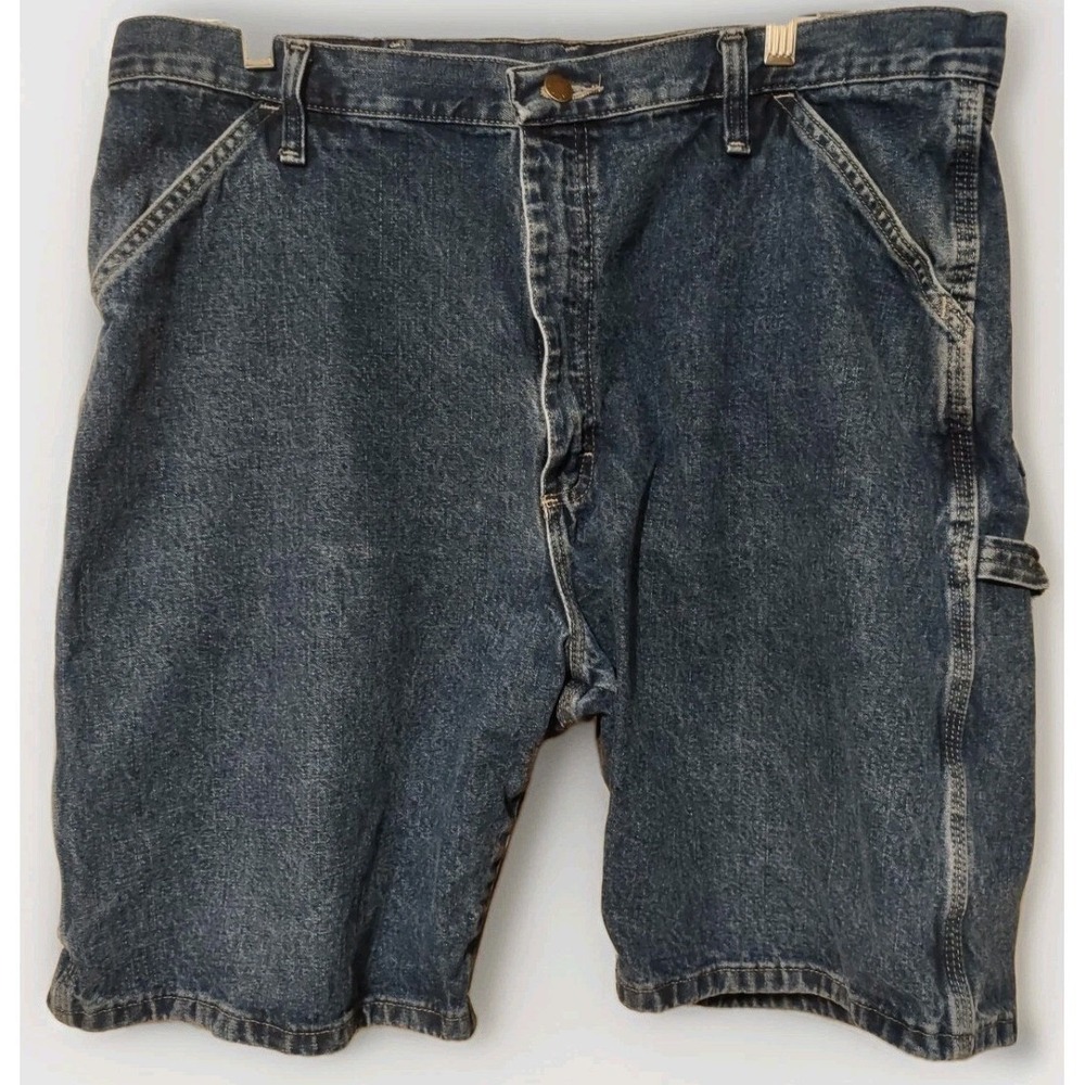 Wrangler Carpenter Shorts 38 Mens Blue Denim Workwear Gorp Core Streetwear Logo
